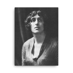 Vita Sackville-West canvas print on a plain backdrop in size 18"x24".