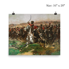 Vive L'Empereur by Édouard Detaille, 1891 - French 4th Hussar Regiment at the Battle of Friedland poster 2