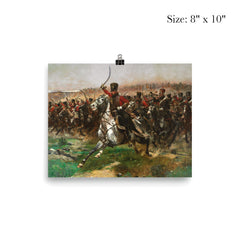Vive L'Empereur by Édouard Detaille, 1891 - French 4th Hussar Regiment at the Battle of Friedland poster 4