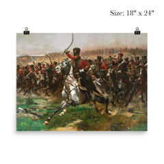 Vive L'Empereur by Édouard Detaille, 1891 - French 4th Hussar Regiment at the Battle of Friedland poster 5