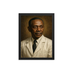 Vivien Thomas framed print on a plain backdrop in size 12"x16".