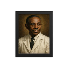 Vivien Thomas framed print on a plain backdrop in size 8"x10".