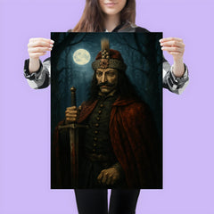 Vlad the Impaler in moonlit Wallachian forest poster 3
