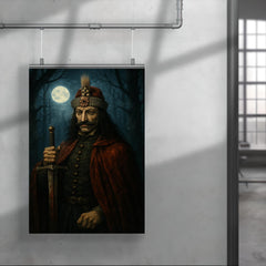 Vlad the Impaler in moonlit Wallachian forest poster 4