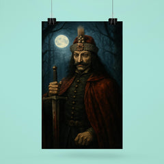 Vlad the Impaler in moonlit Wallachian forest poster 6