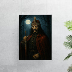 Vlad the Impaler in moonlit Wallachian forest poster 7