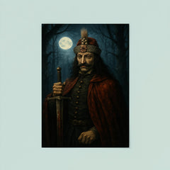Vlad the Impaler in moonlit Wallachian forest poster 8