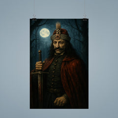 Vlad the Impaler in moonlit Wallachian forest poster 9