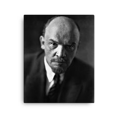 Vladimir Lenin canvas print on a plain backdrop in size 16"x20".