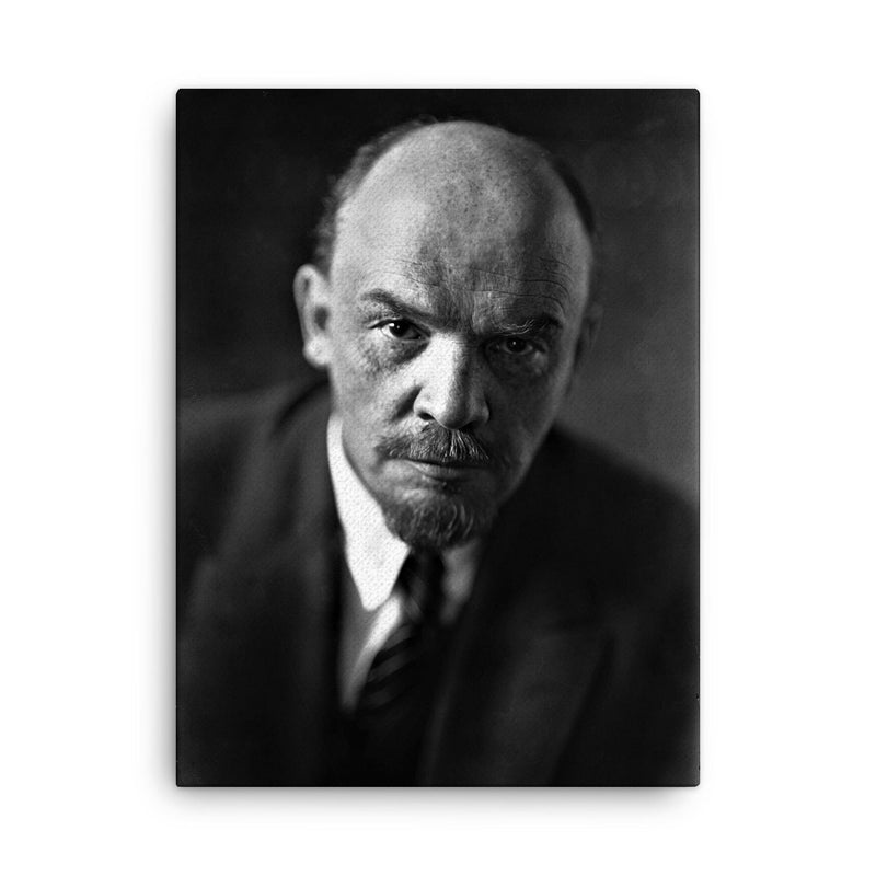 Vladimir Lenin canvas print on a plain backdrop in size 18