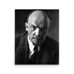 Vladimir Lenin poster on a plain backdrop in size 16"x20".