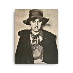 Vladimir Mayakovsky canvas print on a plain backdrop in size 16"x20".