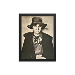 Vladimir Mayakovsky framed print on a plain backdrop in size 12"x16".
