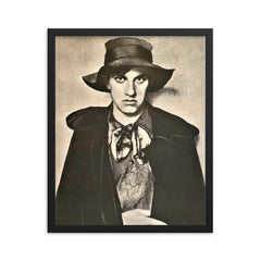 Vladimir Mayakovsky framed print on a plain backdrop in size 16"x20".