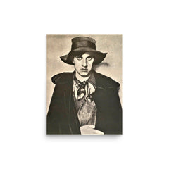 Vladimir Mayakovsky poster on a plain backdrop in size 12"x16".