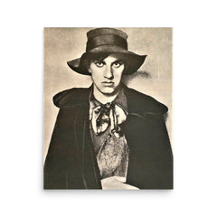 Vladimir Mayakovsky poster on a plain backdrop in size 16"x20".