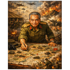 Vo Nguyen Giap at Dien Bien Phu map jigsaw puzzle