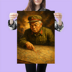Vo Nguyen Giap at Dien Bien Phu map poster 3