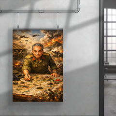 Vo Nguyen Giap at Dien Bien Phu map poster 4