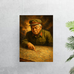 Vo Nguyen Giap at Dien Bien Phu map poster 7