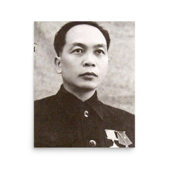 Vo Nguyen Giap poster on a plain backdrop in size 16"x20".