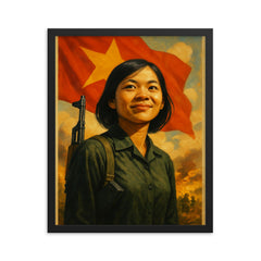 Vo Thi Thang framed print on a plain backdrop in size 16"x20".
