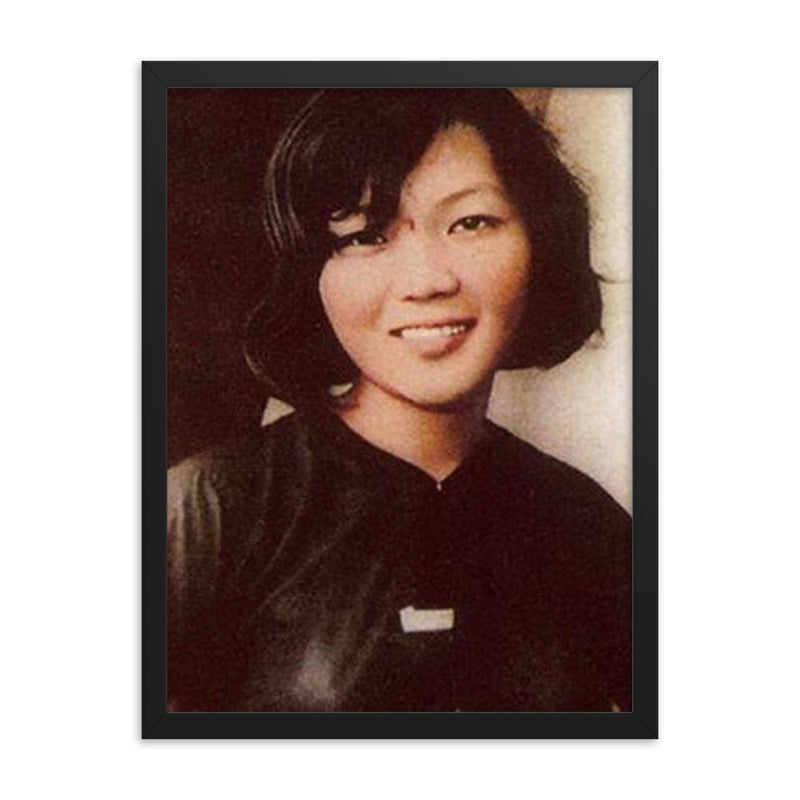 Vo Thi Thang framed print on a plain backdrop in size 18