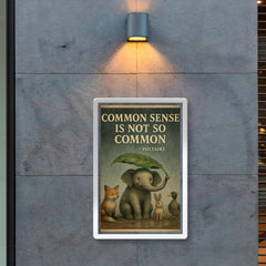 Voltaire quote common sense animal shelter rain inspiring poster poster 2