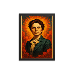Voltairine de Cleyre framed print on a plain backdrop in size 12"x16".