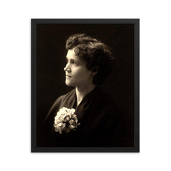 Voltairine de Cleyre framed print on a plain backdrop in size 16"x20".