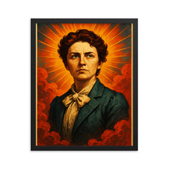 Voltairine de Cleyre framed print on a plain backdrop in size 16"x20".