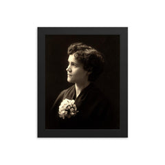 Voltairine de Cleyre framed print on a plain backdrop in size 8"x10".