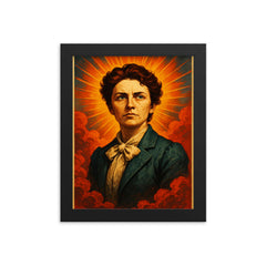 Voltairine de Cleyre framed print on a plain backdrop in size 8"x10".