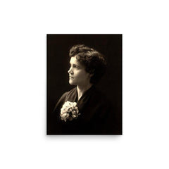 Voltairine de Cleyre poster on a plain backdrop in size 12"x16".