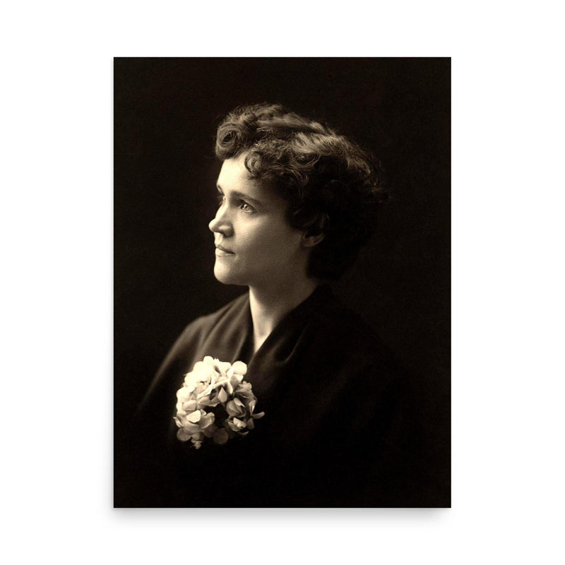 Voltairine de Cleyre poster on a plain backdrop in size 18