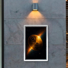 Voyager Golden Record drifting past heliopause glow poster 2