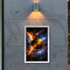 Voyager Golden Record drifting past heliopause glow poster 2