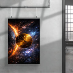Voyager Golden Record drifting past heliopause glow poster 4