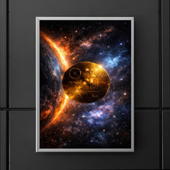 Voyager Golden Record drifting past heliopause glow poster 5
