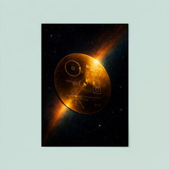 Voyager Golden Record drifting past heliopause glow poster 8