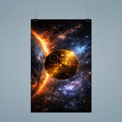 Voyager Golden Record drifting past heliopause glow poster 9