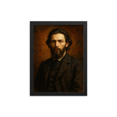 Vsevolod Garshin framed print on a plain backdrop in size 12"x16".
