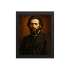 Vsevolod Garshin framed print on a plain backdrop in size 8"x10".
