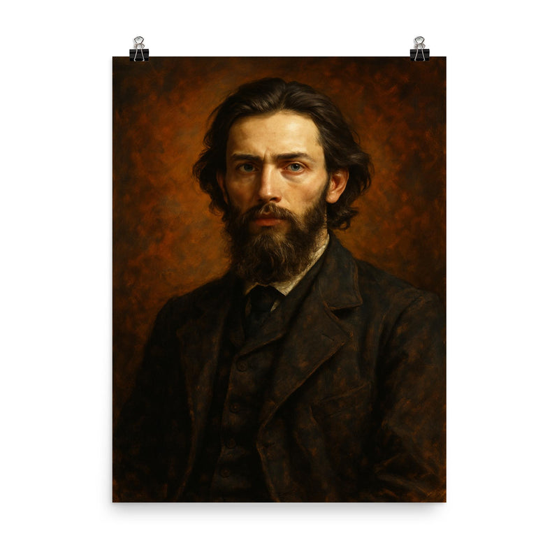 Vsevolod Garshin poster on a plain backdrop in size 8