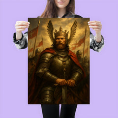 Vytautas the Great before Grunwald charge poster 3