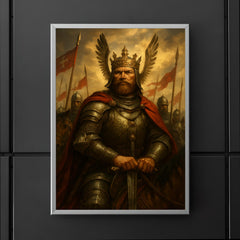 Vytautas the Great before Grunwald charge poster 5