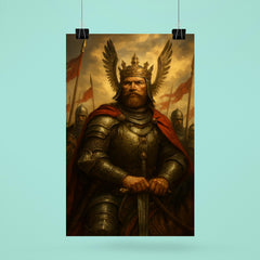 Vytautas the Great before Grunwald charge poster 6