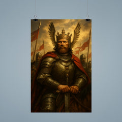 Vytautas the Great before Grunwald charge poster 9