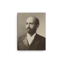 W E B Du Bois canvas print on a plain backdrop in size 12"x16".