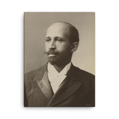 W E B Du Bois canvas print on a plain backdrop in size 18"x24".